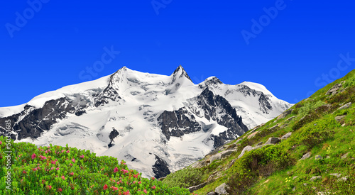 Photo: Beautiful mountain Monte Rosa - Swiss Alps Beautiful mountain Monte Rosa - Swiss Alps