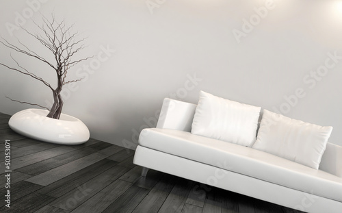 Illustration: Minimalist Living Room Interior | Modern Architecture Minimalist Living Room Interior | Modern Architecture