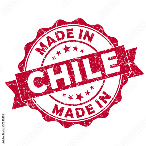 Illustration: made in chile stamp made in chile stamp