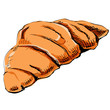 Fresh croissant icon