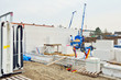 constructing new houses with sandstone blocks