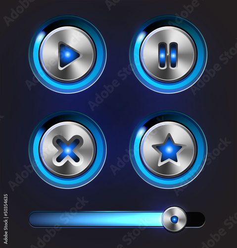 Vector: Set of vector media player elements Set of vector media player elements