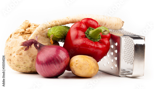 Photo: vegetables isolated on white vegetables isolated on white