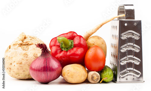 Photo: vegetables isolated on white vegetables isolated on white