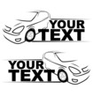 Car racing auto logo