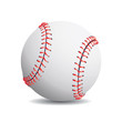 Realistic baseball on a white background.