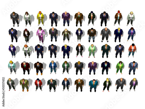 Illustration: men and women as a statistic block men and women as a statistic block