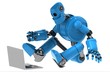 Robot with laptop