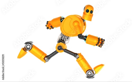 Illustration: Running Robot Running Robot