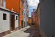 Colourful street in Sa Costa, Bosa, Sardinia, Italy