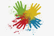 Bunte Hände