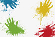 Foto: Bunte Hände Hintergrund Bunte Hände Hintergrund