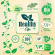 Logo. Label. Healthy life. Green Planet. Bio agriculture.