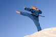 Photo: barefoot woman on the snow barefoot woman on the snow