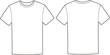 Vector illustration of t-shirt. Front and back views
