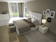 modernes schlafzimmer mit dekoration