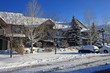 Condominiums in the snow