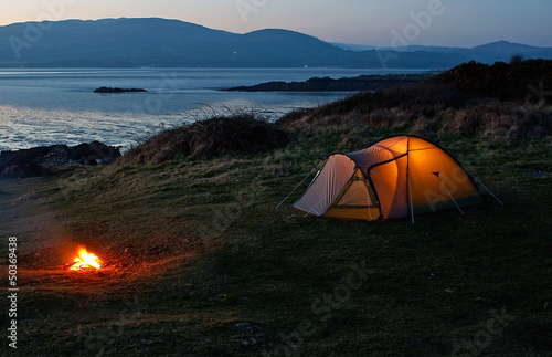 Photo: Tent near the beach Tent near the beach