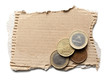 carton et monnaies sans abris