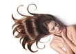 young woman with beautiful brown hair