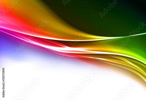 Illustration: Amazing bright pink and green wave on white background Amazing bright pink and green wave on white background