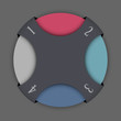 Round design template for infographics