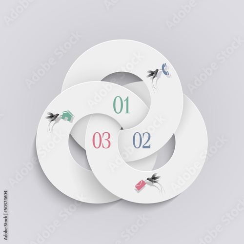 Vector: Elegant round design template for infographics Elegant round design template for infographics