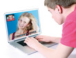 Teenager beim chatten