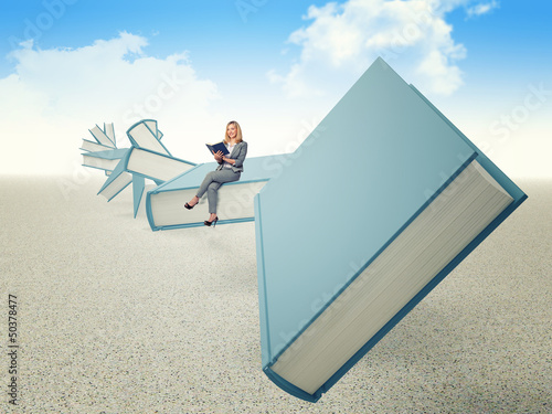 Photo: teacher on books teacher on books