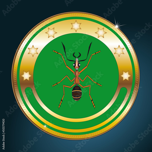 Vector: Greengoldbutton smile Ameise Greengoldbutton smile Ameise