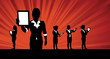 business women tablet background