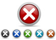 cancel vector icon set