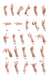 Photo: hands demonstrating sign language of the alphabet hands demonstrating sign language of the alphabet