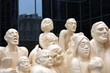 Montreal - Statue La Foule illuminee
