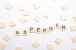 Photo: Asperger spelled out in letter pieces Asperger spelled out in letter pieces