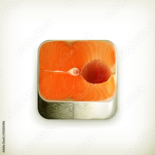 Vector: Fish steak app icon Fish steak app icon