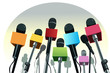 Microphones on the podium