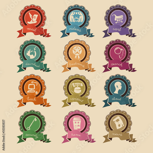 Vector: Website labels Website labels