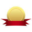 Gold medal with ribbon