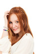 portrait of beautiful redheaded girl,