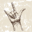 Hand. Drawing vector
