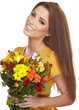 woman with bouquet