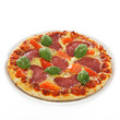 Foto: Pizza Salami Tomaten Basilikum Pizza Salami Tomaten Basilikum
