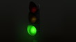 Traffic streetlight changing during the night loop