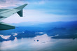 Foto: Wing of an airplane Wing of an airplane