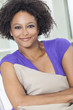 Happy Mixed Race African American Girl