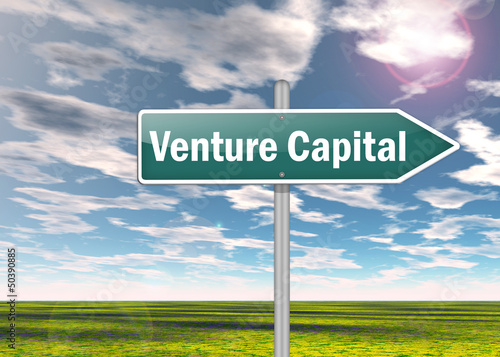 Illustration: Signpost "Venture Capital" Signpost "Venture Capital"