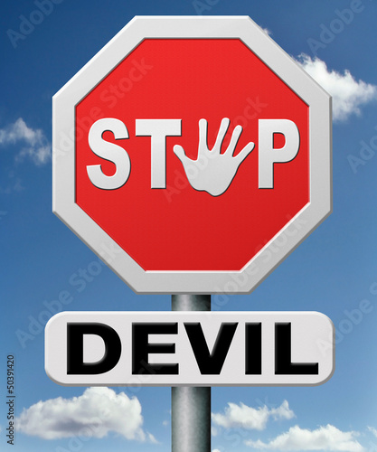 Illustration: stop the devil stop the devil