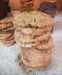 Photo: Stack of chocolate chip cookies on display Stack of chocolate chip cookies on display