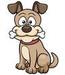 Vector illustration of Cartoon Dog